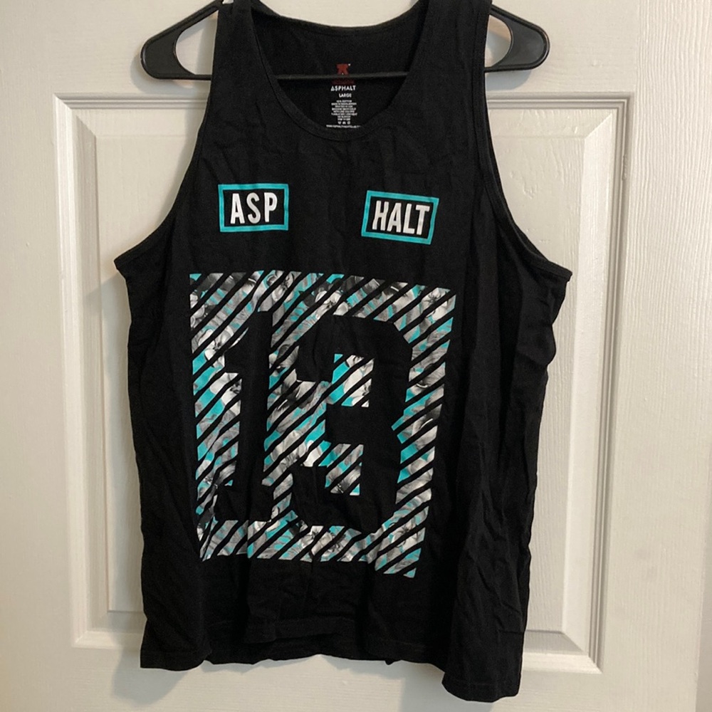 Black Asphalt Graphic Tank Top